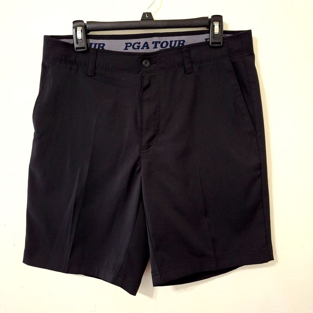 Perry Ellis Shorts Mens 34 PGA Tour Black Golf Gorpcore Sports Performance Wear